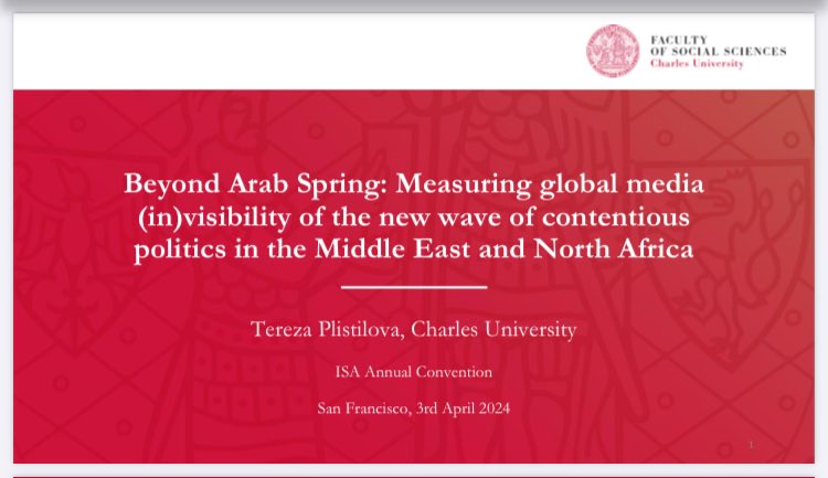 Today presenting some preliminary results at @isanet Conference from our cool @glowin_project ! Looking forward to having some interesting debates on the Middle East Politics

@IPS_FSV_CUNI 
@prcprague