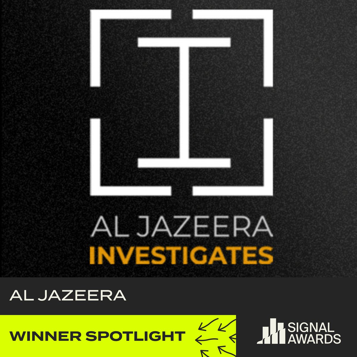 All Jazeera Investigates is a 2023 Signal Award winner! The documentary podcast series was created by the award-winning AJ I-Unit, and won a Gold Signal Award for Shows: Craft - Best Writing. Check out more incredible 2023 winners here: signalaward.com/winners/#2023/…