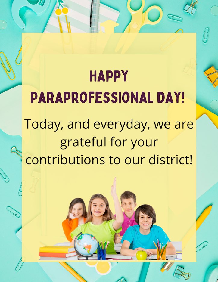 We love our Rotolo Middle School Paras.
They make learning possible for so many of our students.  
Thank you!