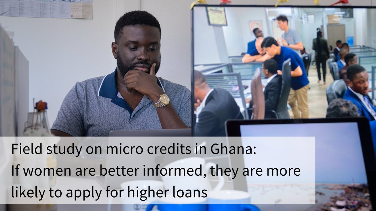 How can gender bias in requesting and granting loans be overcome? A field study in Ghana offers possible solutions: news.uzh.ch/en/articles/ne… @econ_uzh @YanagizawaD #DevelopmentEconomics