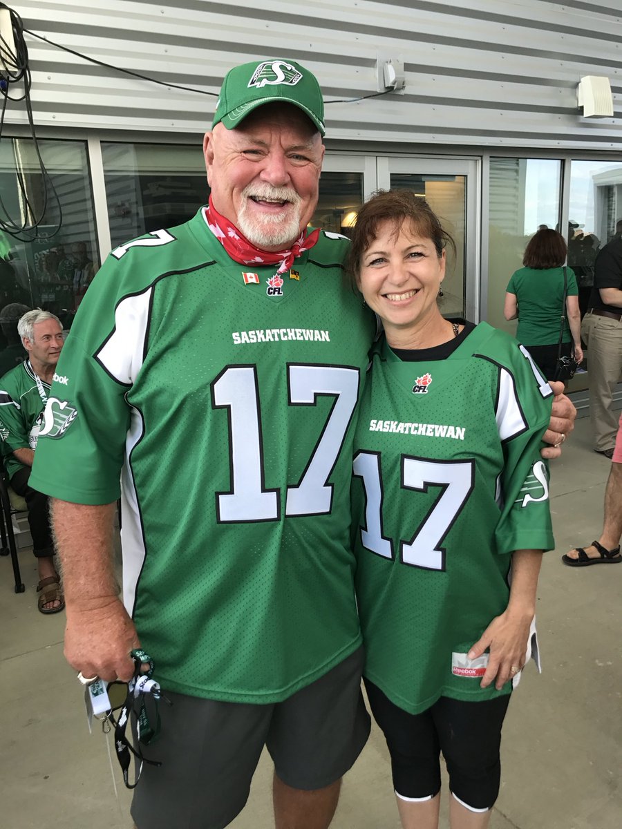 In marking this loss - we celebrate a great man who not only led our Riders back to greatness but helped change the attitude of an entire province. Here he is with Tami on stadium announcement day. Thank you Jim. Our condolences to Brenda and family.