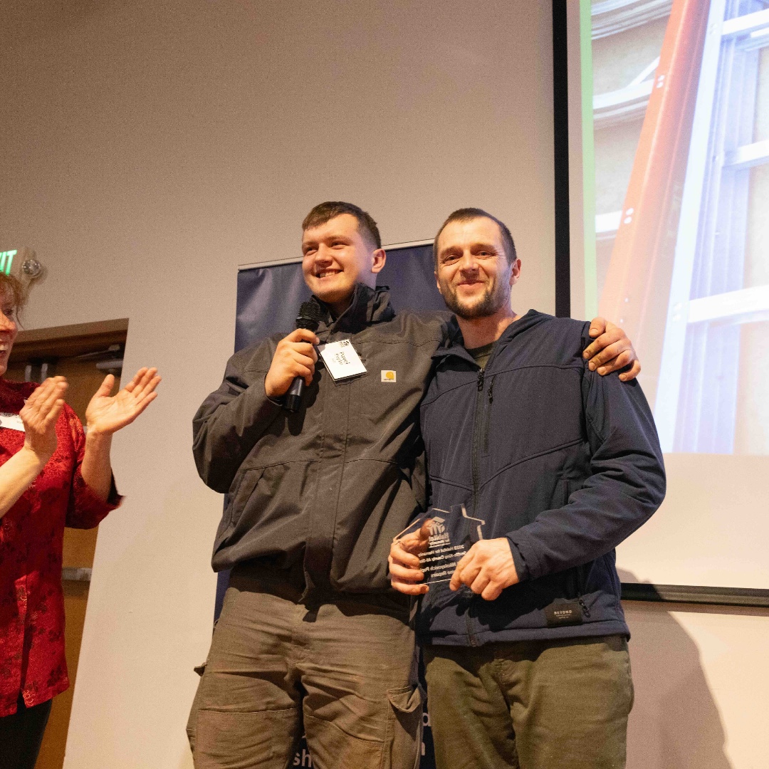 Congratulations to Mikhail Popko Nikolayovich, who was honored as our Repairs Volunteer of the Year at our annual Beyond the Build luncheon.