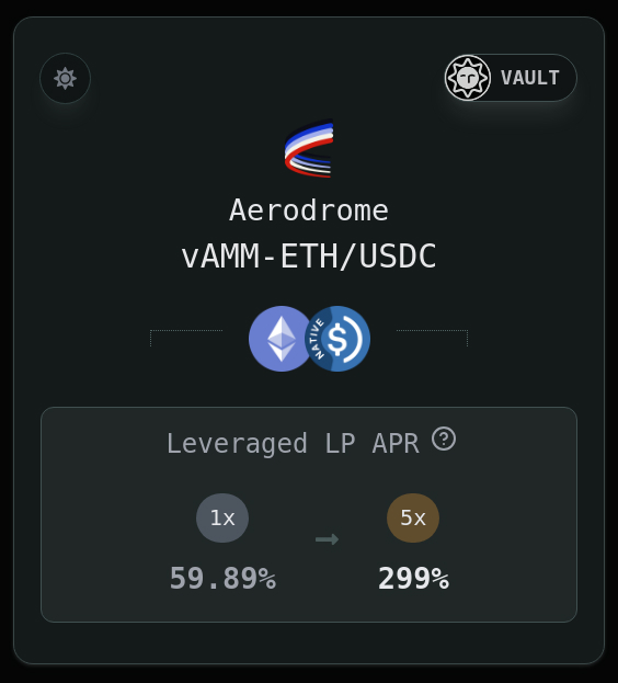 🔮 New Lending Pool A lending pool has been added for the venerable ETH/USDC @aerodromefi pair. ☀️ Autocompound LP ☀️ Farm with leverage ☀️ Lend & borrow ETH and native USDC on @base Over $50K in supplied ETH and USDC is available to borrow in this new lending pool. Enjoy!