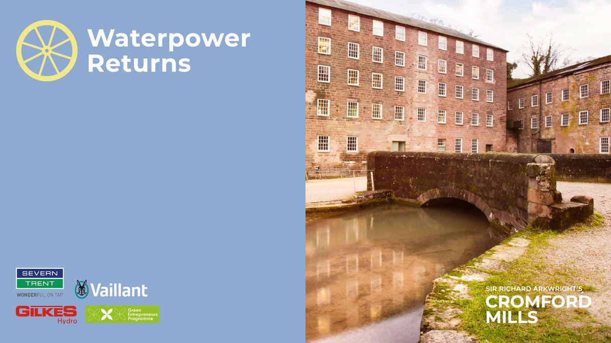Have you seen our new waterwheel? The Arkwright Society’s waterpower project aims to reduce our carbon footprint by putting waterpower back into the heart of Cromford Mills. Find out more and donate here- ow.ly/SL6c50R7xGG