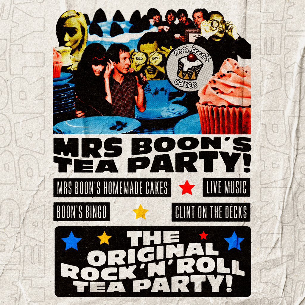 Tix on sale for the next @therealmrsboon’s Tea Party. Sun 28th Apr @thisisbask. Live music from @theglassheartsb & Fynn Birch (@officiallyfynn). Ace poetry from Bassie Gracie (Insta @BassieGracie) . I’ll be DJing & hosting #BoonsBingo. Follow the link! xxx skiddle.com/e/38072771