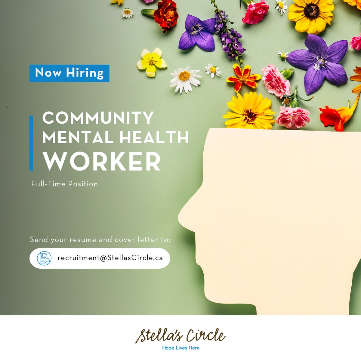 We're seeking a dedicated Community Mental Health Worker to join our Community Support Program. As part of our team, you'll provide vital support to those with complex mental health & criminal justice issues, helping them live successfully in the community stellascircle.ca/learn-more/car…