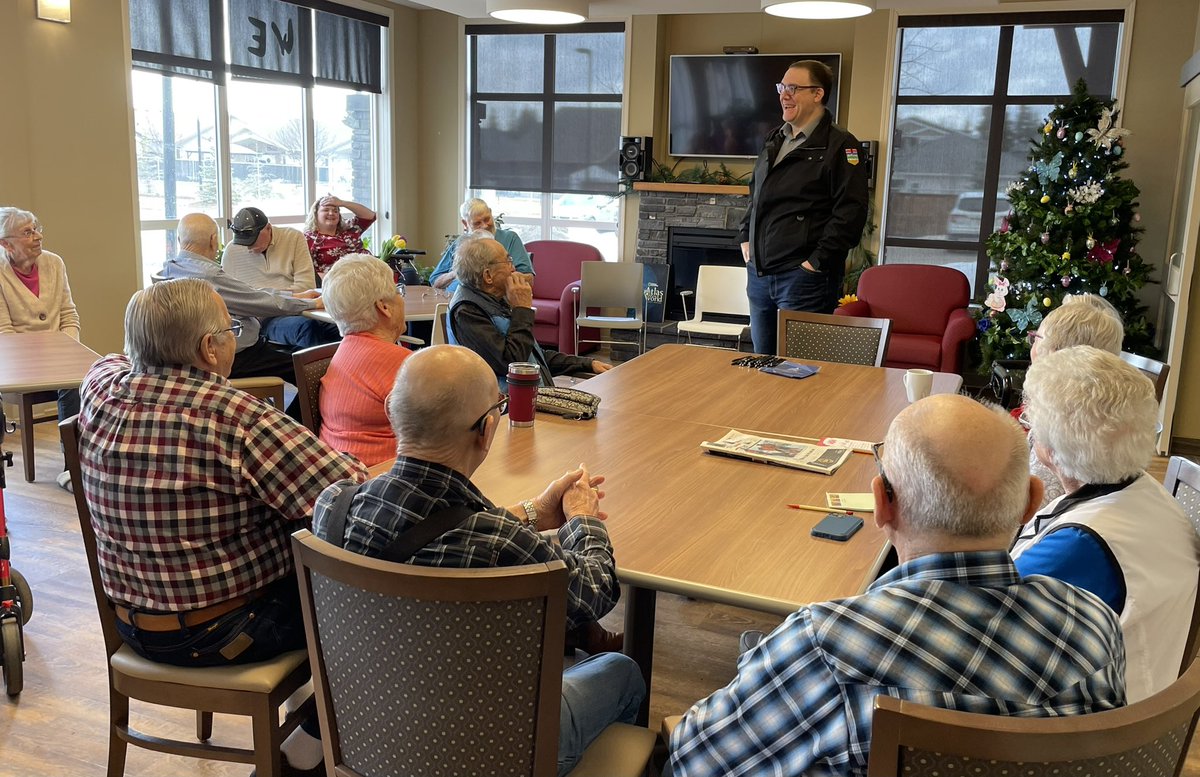 This morning I had the privilege of joining residents of the Sundre lodge for coffee. Seniors built our community, and I always learn lots from our meetings. Looking forward to our next coffee!