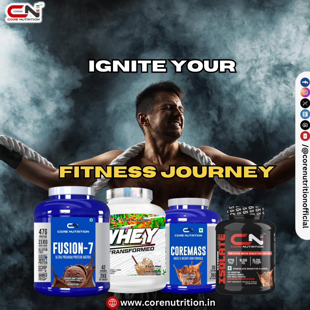 Ignite Your Fitness Journey 🏋️‍♂️
#FuelingYourSuccess
Order Now: 🌐 corenutrition.in
.
.
#wheyisolate #wheyprotein #wheytranform #fusion7 #coremass #gainer #fitness #gym #protein #bodybuilding #gymlife #fitnessmotivation #workout #gymmotivation #supplements #Trending