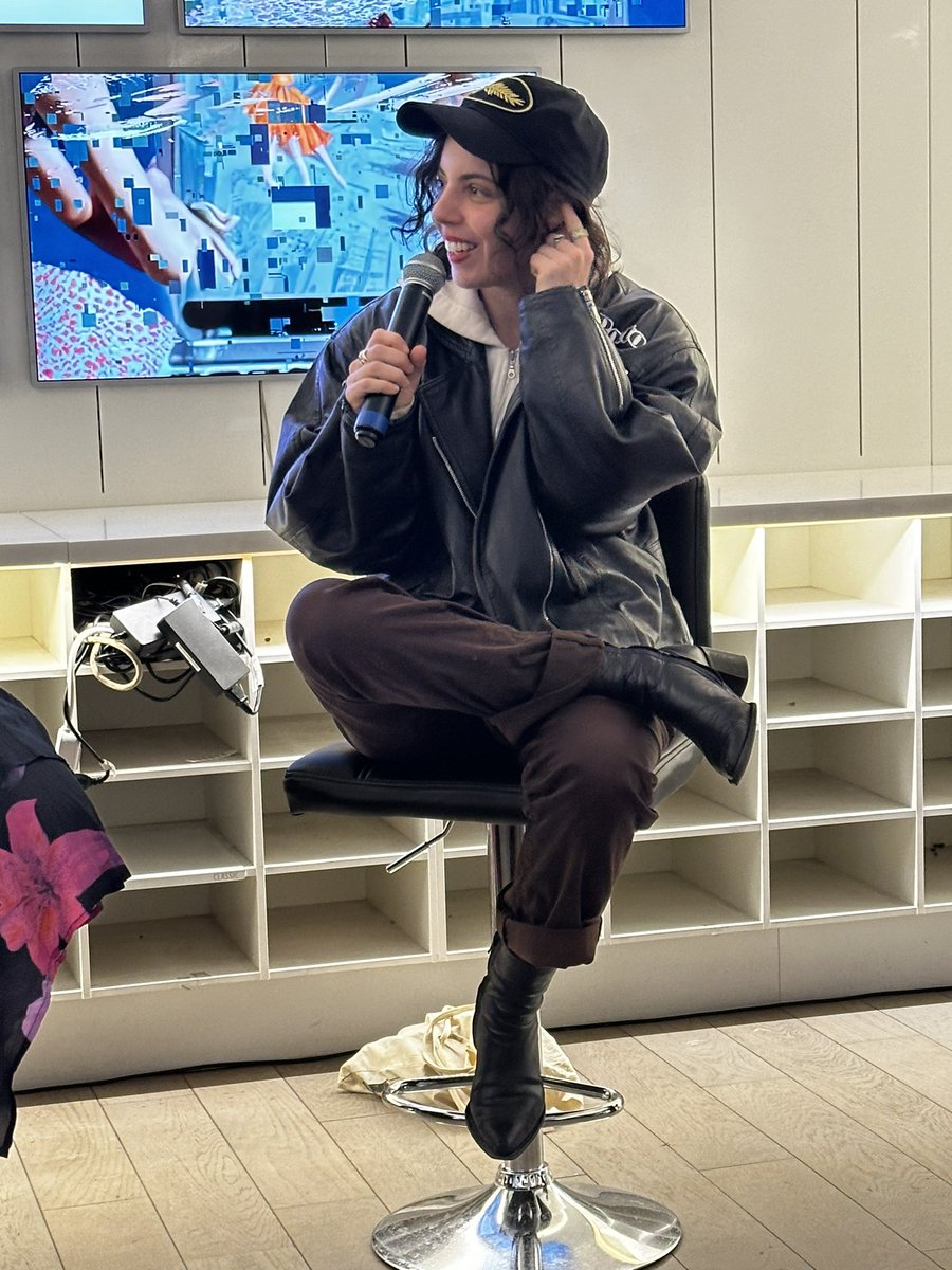 “Machines can do a lot of things faster, better, than we ever can. But the one thing they can’t do is make an argument. A stance, an ideal, a perspective, that’s what I look for when I’m curating art made with AI.” @mika_baronn at the MAIF off campus talks at @thecanvasglobal