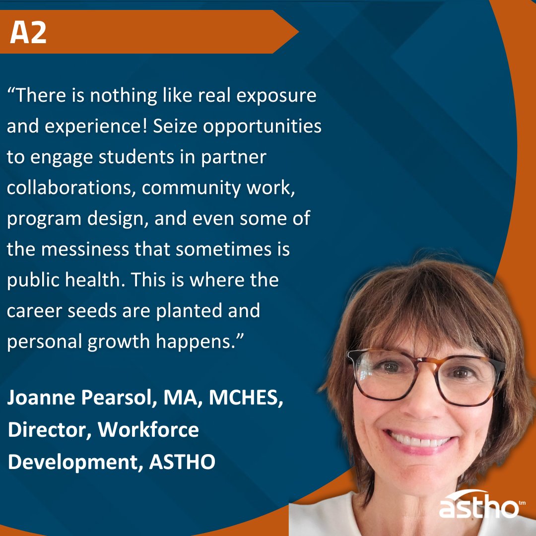ASTHO's tweet photo. A2: Engaging students in #PublicHealth initiatives fosters both career and personal development.
Learn more from ASTHO's blog highlighting the impact of Public Health @AmeriCorps: https://t.co/HbBymtSGLd. #PHWorkforce #NPHWChat #NPHW @NPHW https://t.co/jJUfsuloL5