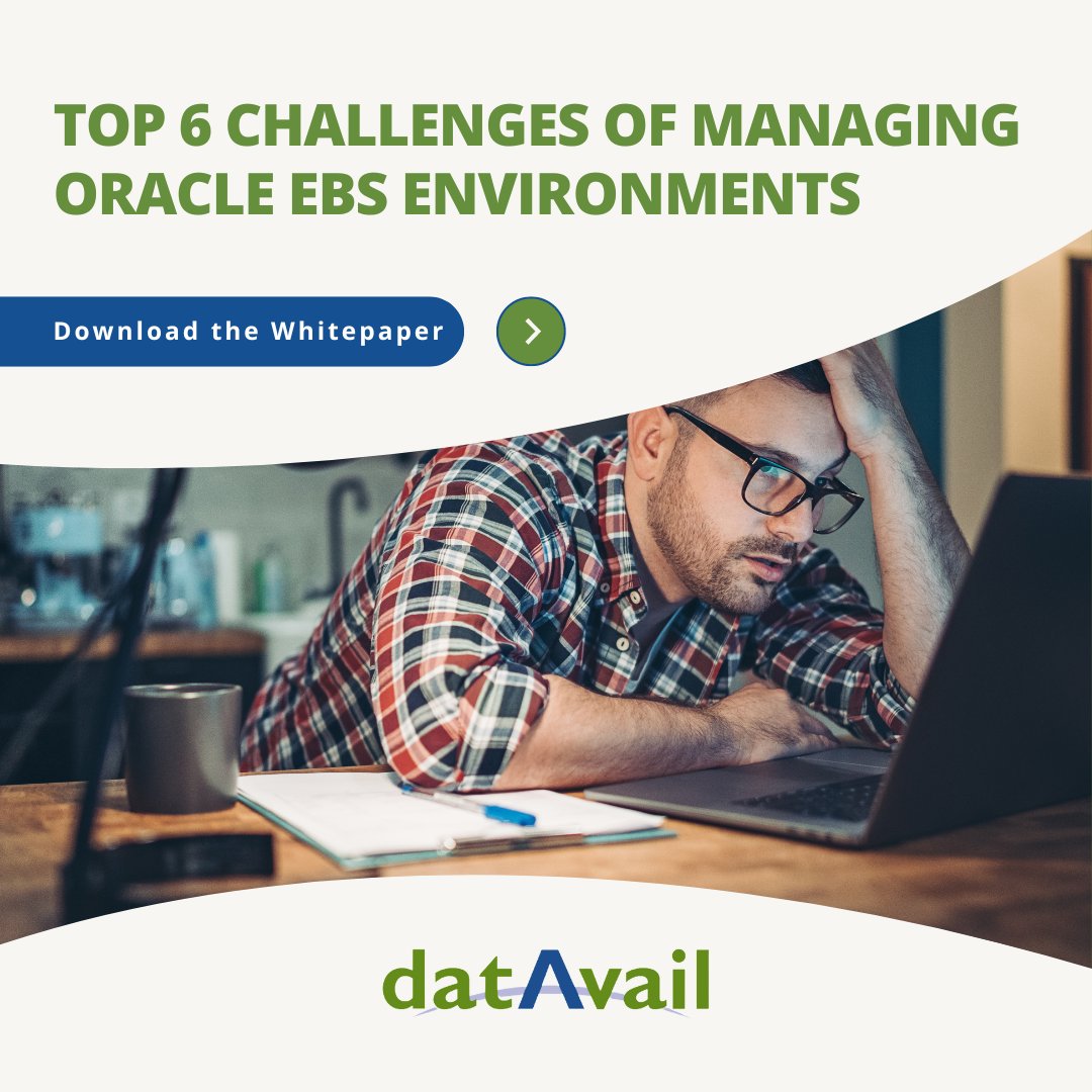 Is maximizing your return on investment (ROI) from Oracle EBS a priority? Download our latest whitepaper to learn how to overcome the top 6 hurdles businesses encounter when managing their EBS environments. bit.ly/3uO5xlB #oracle #ebs #oracleebs #ebusiness