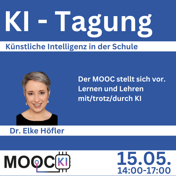 Wir freuen uns, ein neues Weiterbildungsangebot im Bereich der KI ankündigen zu können! Die Online-Fortbildung in Form eines MOOCs auf der VPH-Lernplattform startet mit einer Online-Tagung. #KI #Bildung 

Weitere Infos: virtuelle-ph.at/ki-mooc/

Werden Sie Teil der #VPHfamily