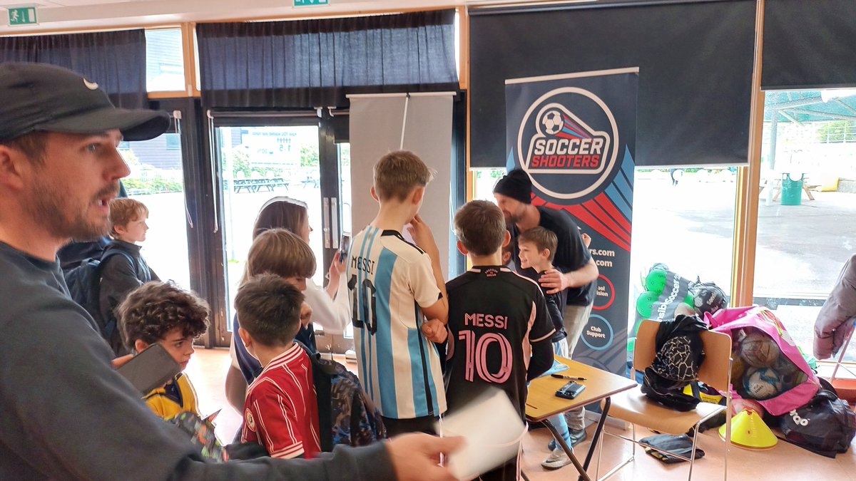 What a day at @SoccerShooters1 camp today with a visit from @BristolCity legend and record appearance holder Louis Carey . What a guy!! Held a Q&A with 90 kids , joined in matches , signed items for evert child as well photos Thank you Louis for creating memories Simply class