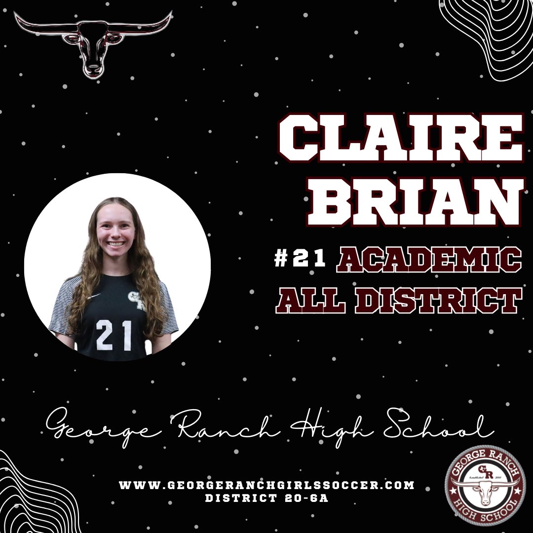 🔥 CLAIRE BRIAN #21 🔥 Honorable Mention and Academic All District District 20-6A @clairebrian2007 @CoachADutch @pinkpatterson #WeAreGR #ohoh #oneherdoneheartbeat