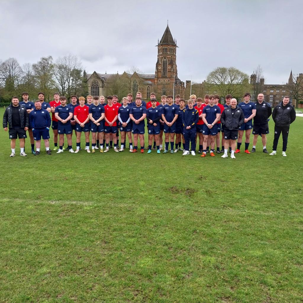 Great couple of days on camp! @RugbySchool1567 SQ players with @scotlandteam specialist coaches and Fergus Pringle Scotland u20 forwads coach @NextGenXV thanks to all staff involved including AH, CH and AH😄