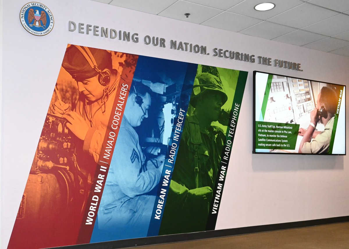 We welcomed several members of @NSAGov leadership this week to commemorate a new exhibit highlighting the agency's 70+ years of helping support American troops around the world. The 'NSA Decoded' display is found in the hallway behind @Allegiant and @JetBlue ticket counters.