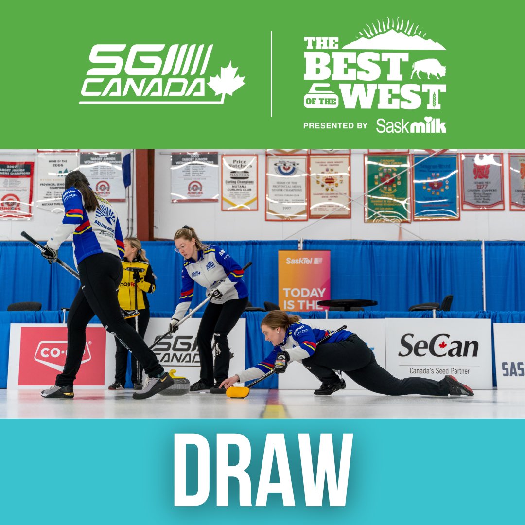 🚨🥌 2024 Draw 🥌🚨 The draw is now out for the @SGI_CANADA Best of the West presented by @SaskMilk! Check out the draw here ➡️ bit.ly/2024BOTWDraw 🔗 bestofthewest.ca