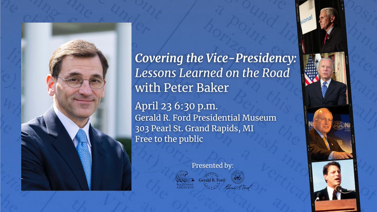 Join us for 'Covering the Vice Presidency: Lessons Learned on the Road' with Chief White House Correspondent for The New York Times, @peterbakernyt ! Register for the free event here: lp.constantcontactpages.com/ev/reg/dn2msrd…