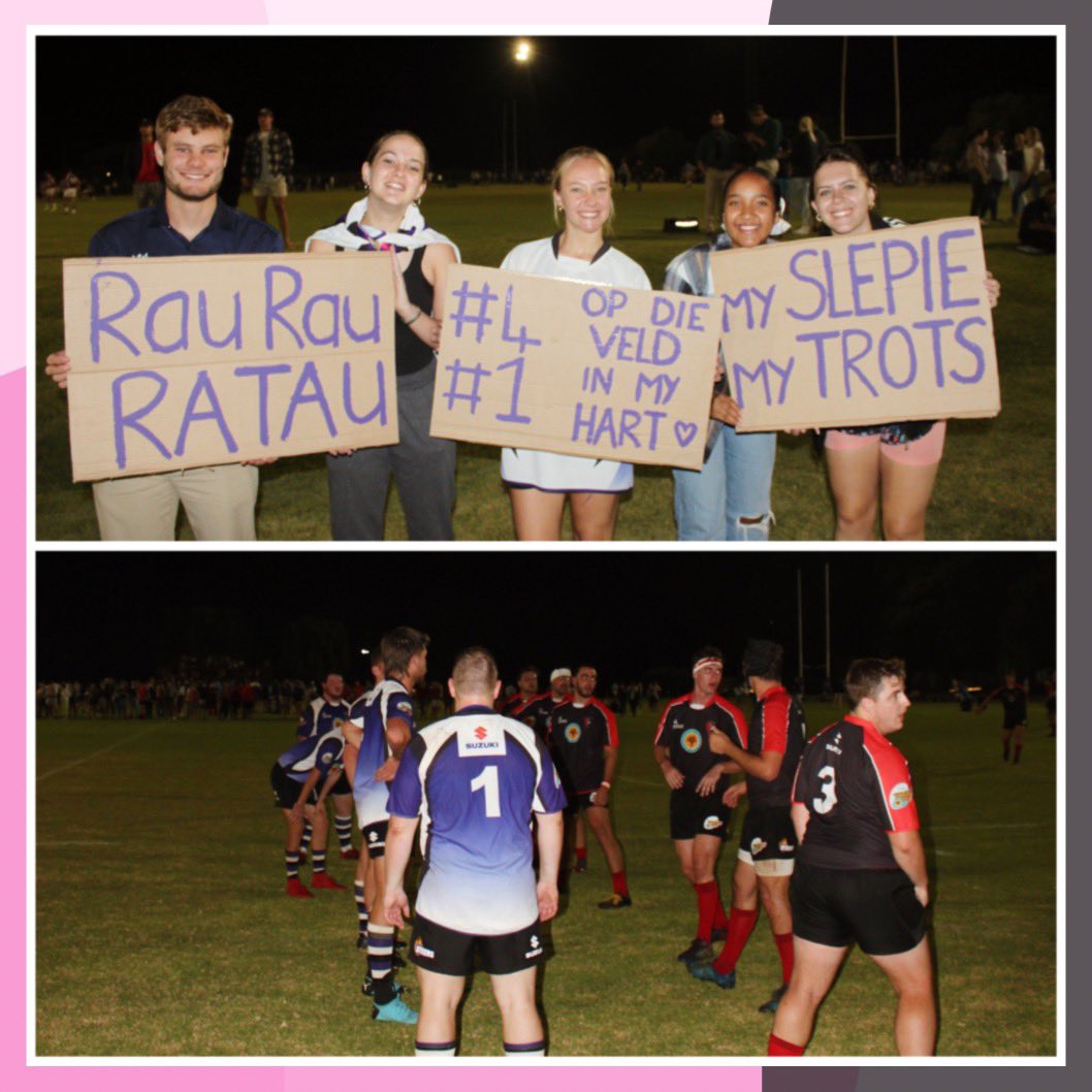 𝐑𝐚𝐭𝐚𝐮 𝐑𝐮𝐠𝐛𝐲 🏉

Watching Ratau’s rugby was definitely a highlight of the first term🩷! The LaVaria ladies stood proud next to the field despite the outcome. We are our sleep’s number 1 fans🤩! 

#NWU 
#mynwu 
#mystudent 
#diepienkkoshuis