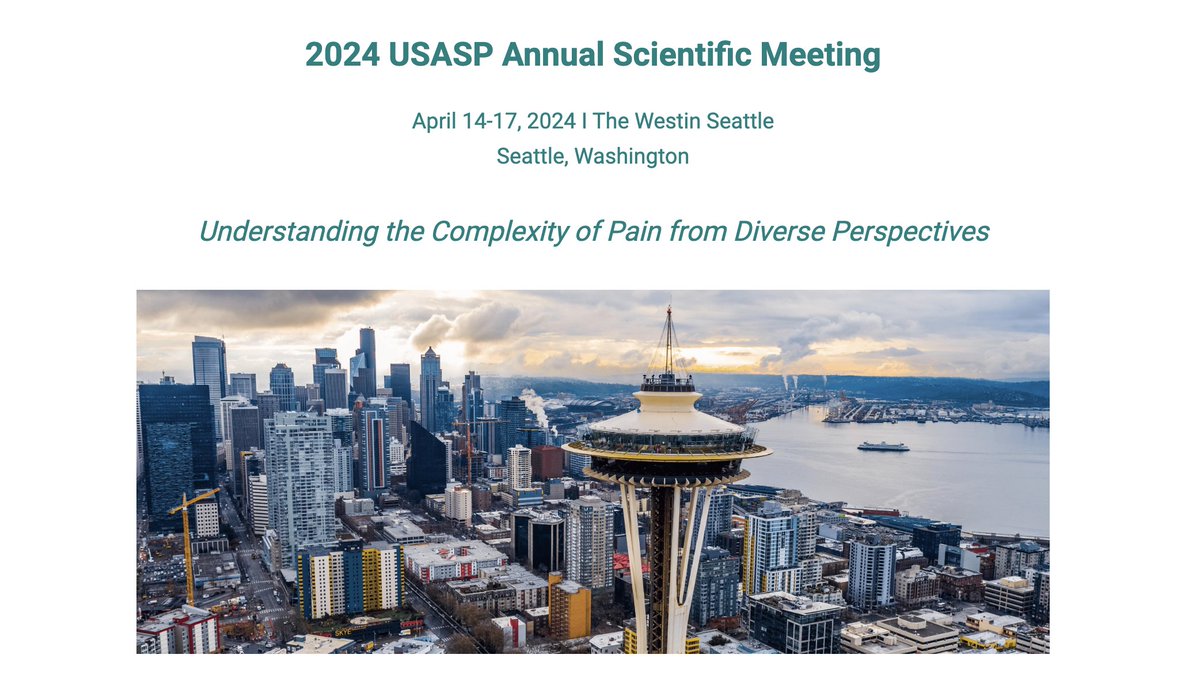 Join @US_ASP's 2024 Annual Meeting in Seattle from April 14-17 where scientists, trainees, clinicians & other healthcare professionals unite to explore cutting-edge pain research, attend development workshops and network with other providers! Register now: bit.ly/497ic1n