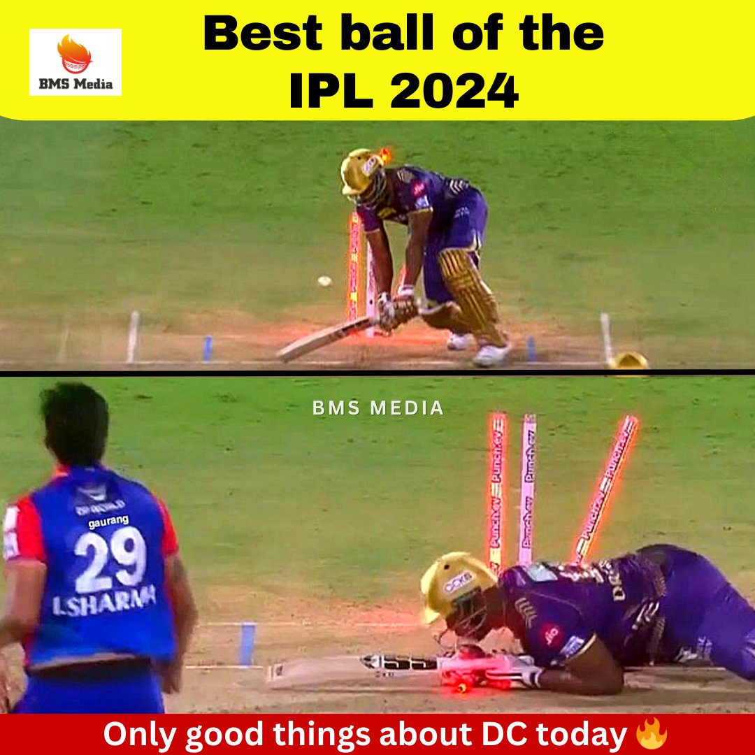 BMSMEDIA1's tweet photo. Best ball of IPL 2024 #DCvKKR https://t.co/ob9yW1dLEN