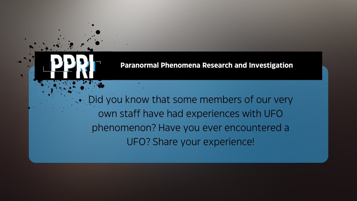 Share your experience! 

#ppri #halifaxparanormalsymposium #paranormal #parapsychology #unexplained #supernatural #halifax #halifaxns #ufo #aliens