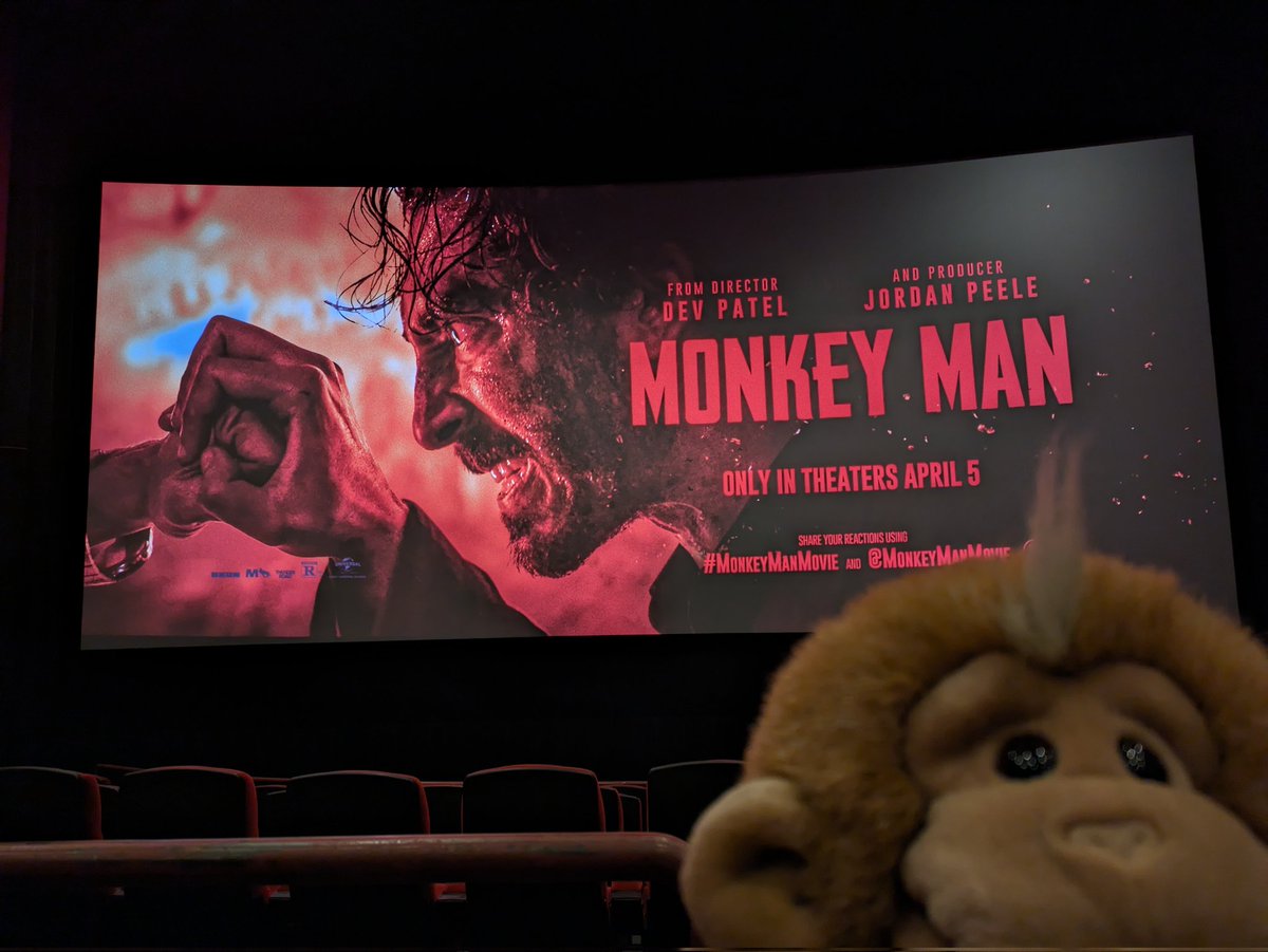 Went to see a movie preview #monkeyman #monkeymanmovie