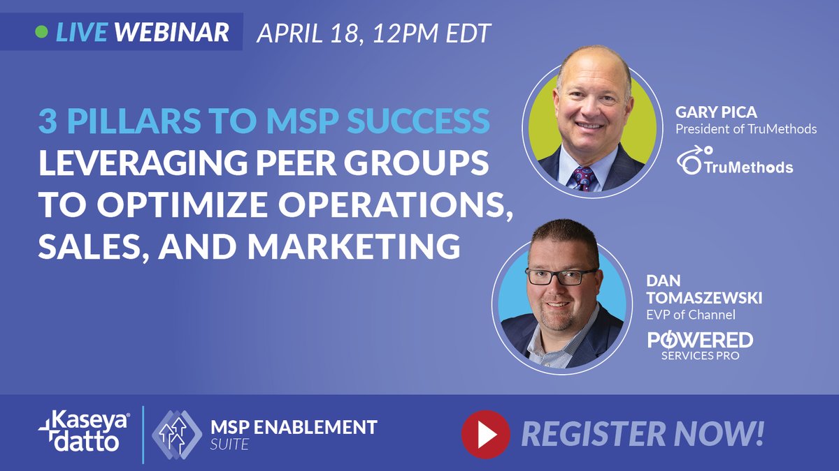 Learn how to leverage Peer Groups to optimize operations, sales and marketing. bit.ly/3TRthy2 #MSPEnablement #MSPs #TruPeer #PeerGroups