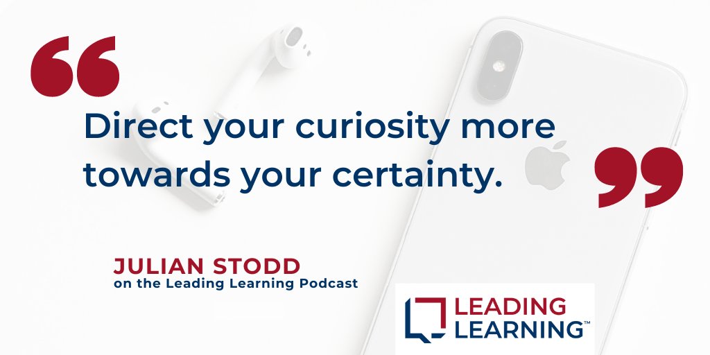 Listen for technical and philosophical, specific and expansive, and (of course!) #curious insights from @julianstodd of @SeaSaltLearning about #generativeai and his latest book, 'Engines of Engagement.' leadinglearning.com/episode-402-ju… #LeadingLearning #AI #engagement #learningbusiness