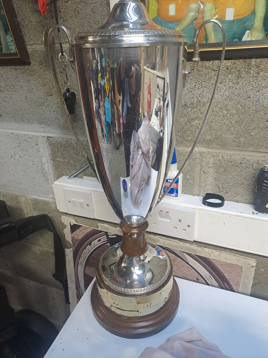 Victory cup for winner of A3 race on Sunday.Given to us in our formative yrs in 1974 by Donal Victory..50 years old and delighted to say Donal will be there to present the cup after all these years. First winner was the great Seamus Kennedy RIP