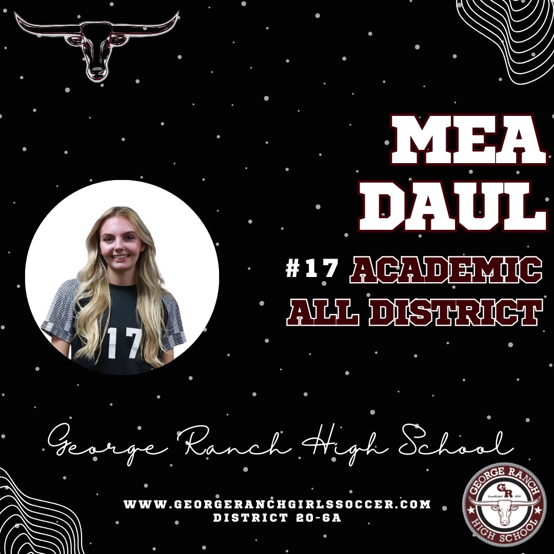 🔥 MEA DAUL #17 🔥 Honorable Mention and Academic All District District 20-6A @CoachADutch @pinkpatterson #WeAreGR #ohoh #oneherdoneheartbeat