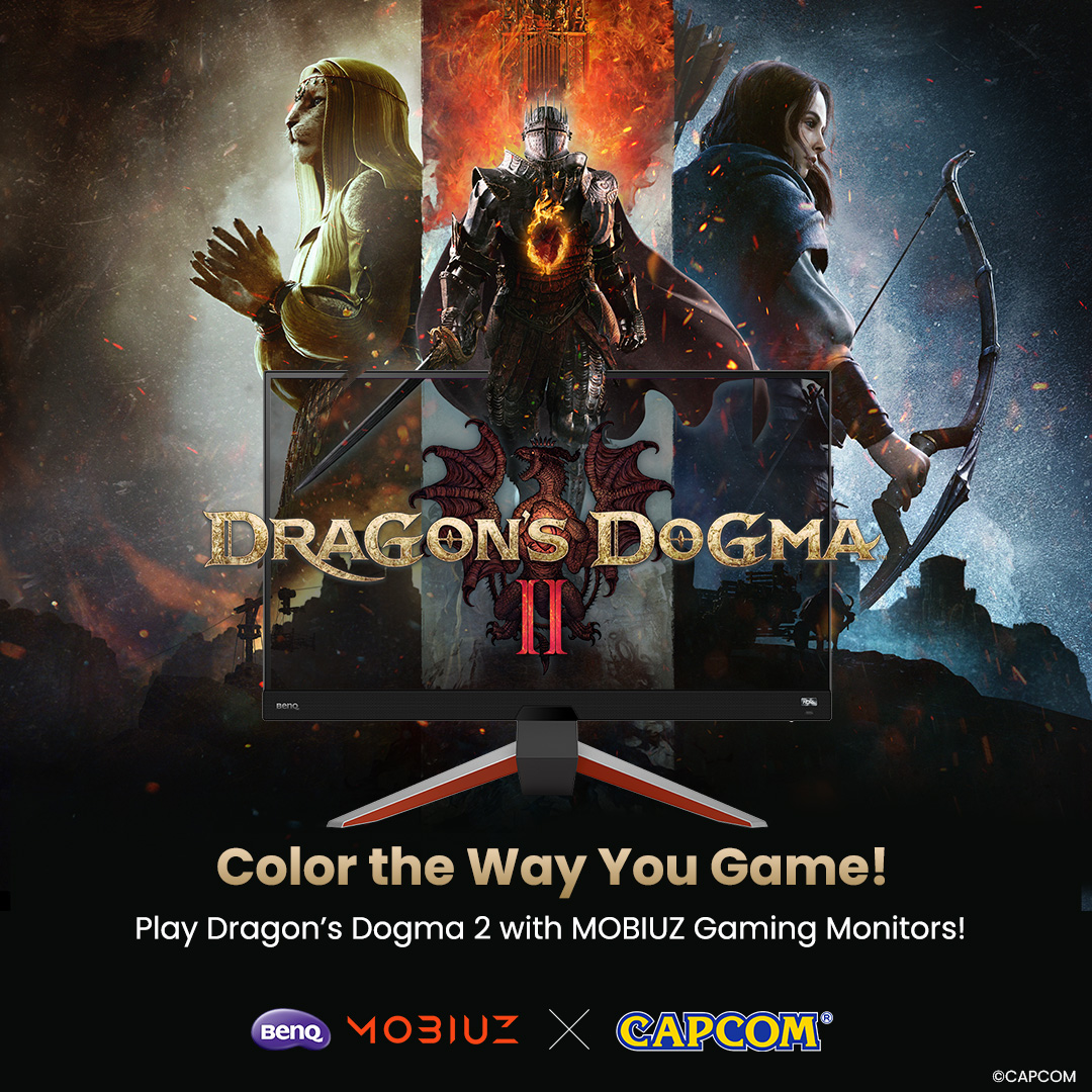 In celebration of the launch of #DD2, we're teaming up with #BenQ @MobiuzGaming to give away 2 grand prizes featuring a EX2710Q monitor and digital game code for #DragonsDogma2! Follow the link and enter until April 10, 11:59pm PDT.
 
Enter:
👉 bit.ly/DD2BenQ

#MOBIUZ