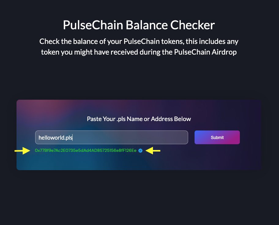 🔥 Update 🔥 The New Balance Checker supports .pls names by @PulseDomains_ annnnnnnnnd it shows ANY token that has more than $1k in trading volume... Yep this includes newly created coins. Try it out at pulsecoinlist.com/balance