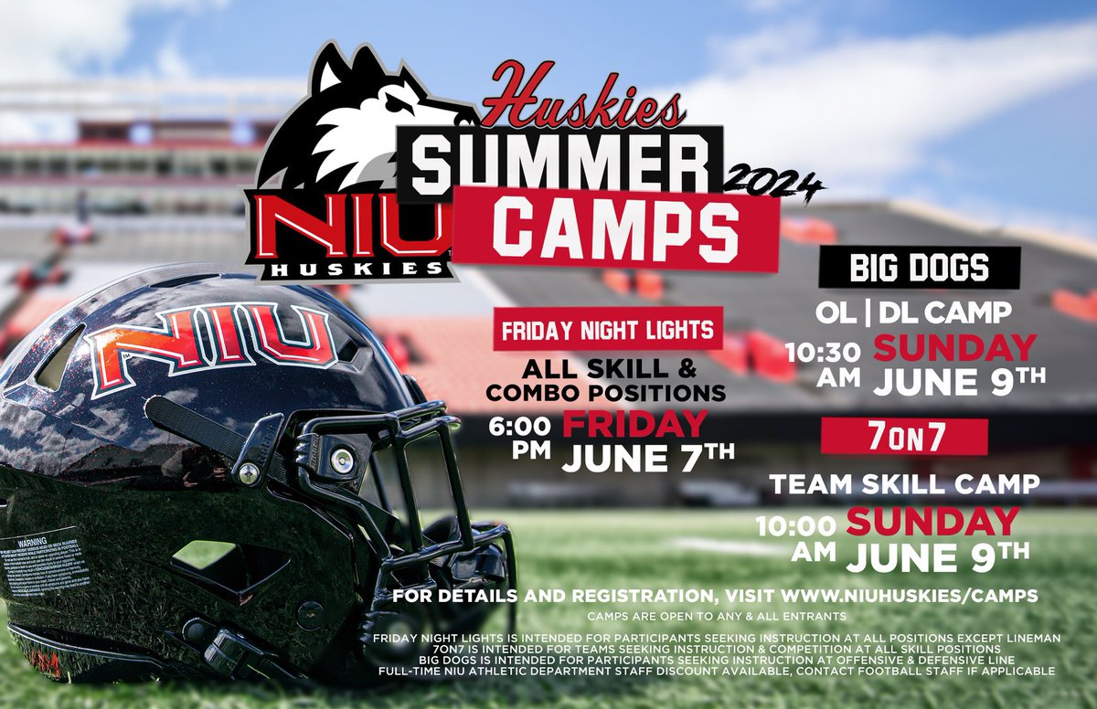 ‼️Great opportunity to be evaluated ‼️come camp with the Huskies 🔴⚫️ #TheHardWay