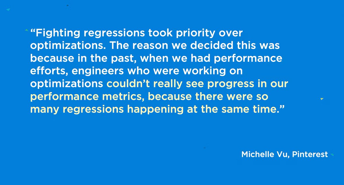 Fighting #webperf regressions is more important than optimizations. Some resources to help you: 👉@tkadlec's governance post: speedcurve.com/blog/continuou… 👉@tameverts's guide to performance budgets: speedcurve.com/blog/performan… 👉@Joseph_Wynn's CI/CD integration: speedcurve.com/blog/web-perfo…