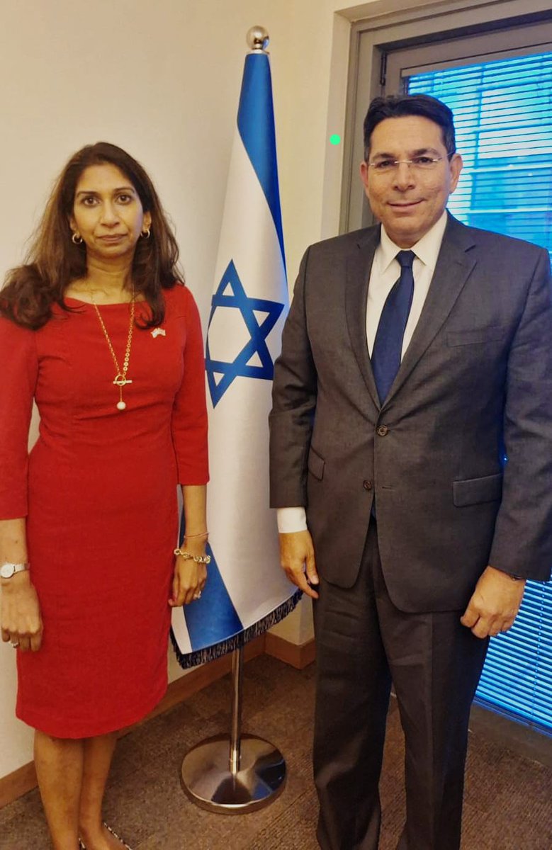 It was a pleasure to meet with UK MP @SuellaBraverman, a true friend of Israel. I expressed my gratitude for her consistent and unwavering support and discussed Israel's determination to enter Rafah, defeat Hamas, and return all our hostages.