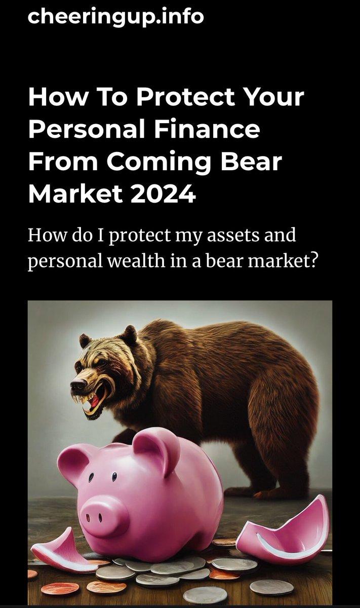 How do I protect my assets and personal wealth in a bear market? Cheeringup.info #CheeringupInfo #CheeringupTV #BestPrice #GuidePrice #PriceComparisons #BearMarket2024 #PersonalFinance #MoneyTips