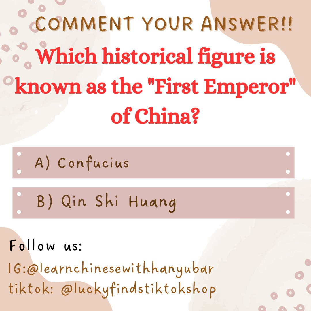 HanyuBarPH's tweet image. 🔮 Calling all aspiring polyglots and culture enthusiasts! 🌟 Crack today&apos;s Chinese language and culture challenge and win a FREE class for you and your comrade! 💥 Let&apos;s unlock the mysteries of Mandarin together! 📖 #UnlockChinese #TriviaMasters #LanguageJourney