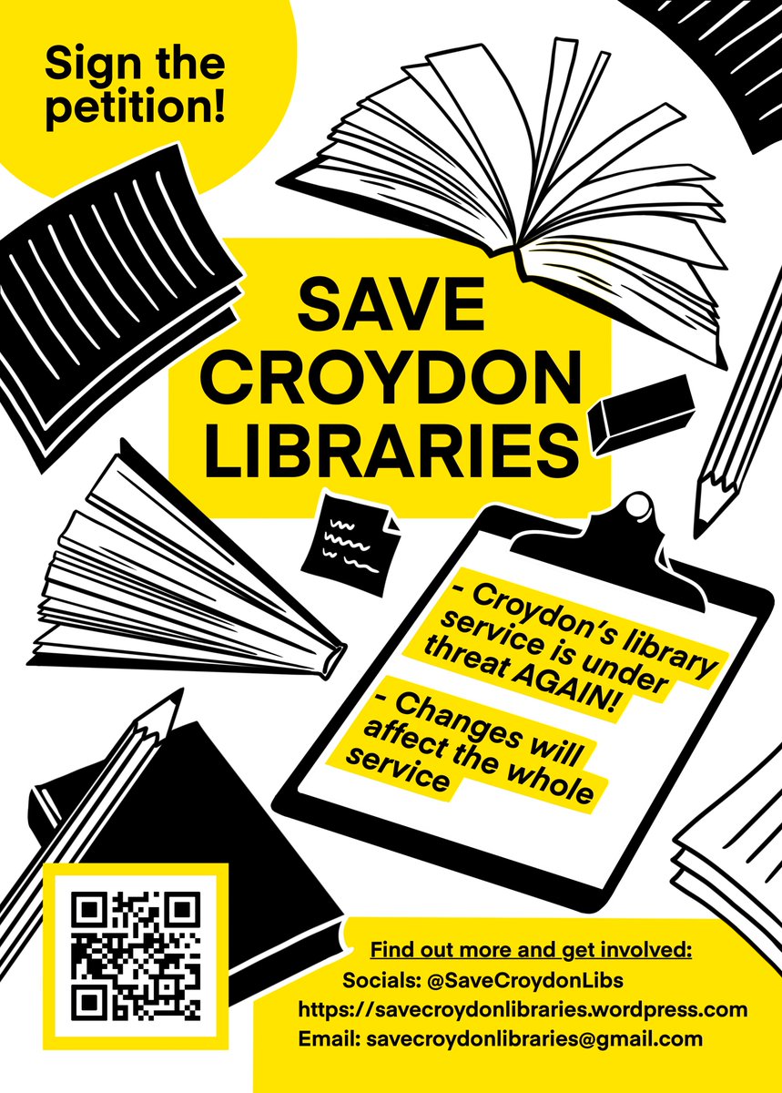 ... This is one of the Croydon libraries the council wants to close. It makes no sense!

And people still unaware that Croydon libraries are under threat.😢