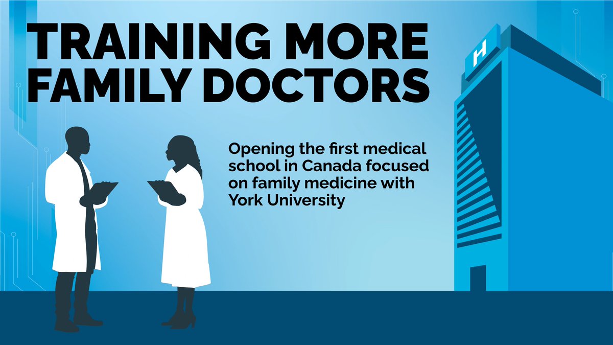 Ontario is investing $9M to support the planning of @YorkUniversity's new School of Medicine. This new medical school will ensure Ontario residents continue to have access to the care they need, closer to home. #YorkU #ONpse Learn more: news.ontario.ca/en/release/100…