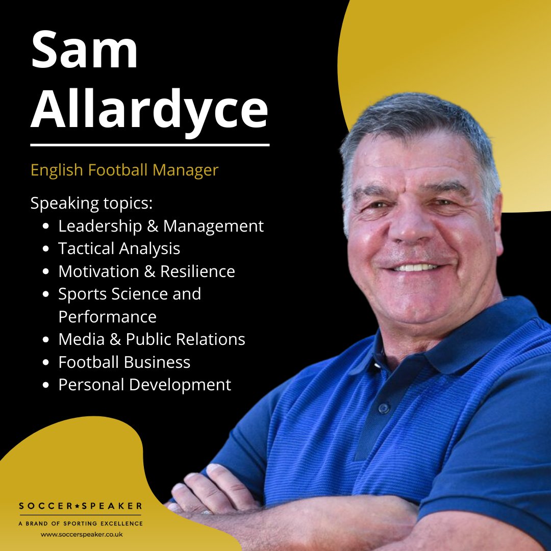 Unlock success with Sam Allardyce at your next event! Renowned for his tactical genius and leadership in football, Sam brings valuable insights to inspire your team. Book Sam Allardyce now to elevate your team to new heights! 🏆 #SamAllardyce #EventSpeaker #WinningCulture
