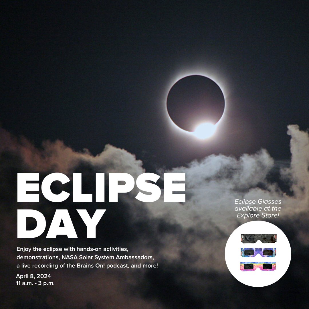 On Monday, April 8, a total solar eclipse will cross North America, passing through Mexico, the United States, and Canada. What better place to experience this celestial event than the Science Museum? 😎 bit.ly/4aWI0yD