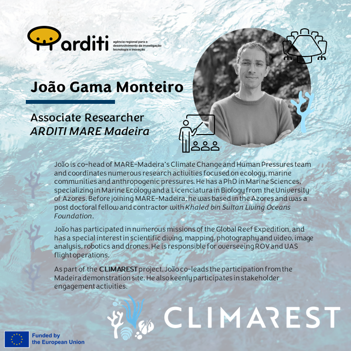 #FacesOfCLIMAREST 🧠Joao is a scientific diver and experienced researcher working with WP2 and WP4. #HorizonEU #MissionOcean #eumissions #climarest
