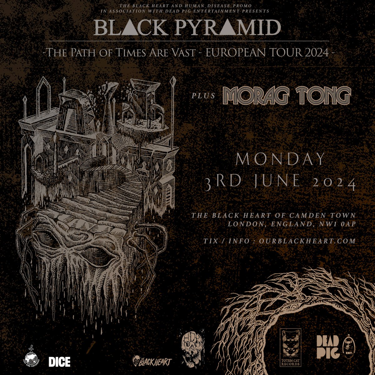 Morag Tong (@moragtongband) on Twitter photo Just announced - we'll be joining US legends <a href="/Black_Pyramid/">Black Pyramid</a> on June 3rd at <a href="/Theblack_heart/">The Black Heart</a>, London π€
Tickets on sale now via DICE Just announced - we'll be joining US legends <a href="/Black_Pyramid/">Black Pyramid</a> on June 3rd at <a href="/Theblack_heart/">The Black Heart</a>, London π€
Tickets on sale now via DICE