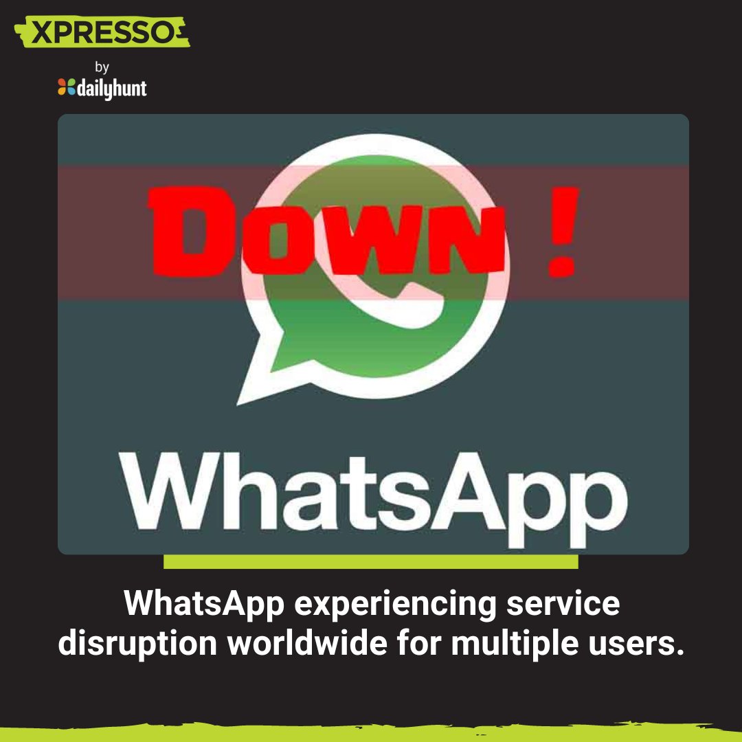 WhatsApp was down for several users across the globe around 11.45 pm Wednesday. Users trying to log in to the App or WhatsApp web – the browser version – were faced with an error message saying the service was currently unavailable. More details awaited. #whatsappdown #dailyhunt