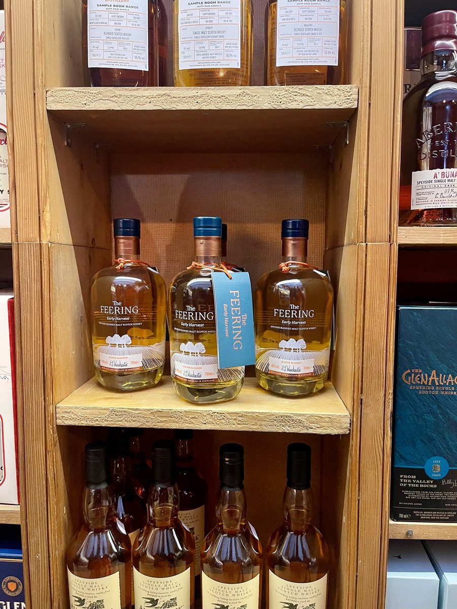 This never gets old ❤️

The Feering Early Harvest for sale & on shelf, near & far. 

This taken today, over in the West Highlands with our friends @TheWhiskyShop, Fort William 👇🥃

#TheCabrach #WhiskyWithPurpose #TheFeering #community #regeneration #SocEnt