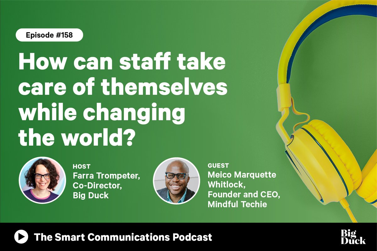 Big Duck (@bigduck) on Twitter photo Join <a href="/farra/">Farra Trompeter π³οΈβππ¦</a>, co-director, and Meico Marquette Whitlock, founder, and CEO of Mindful Techie, as they explore workplace mindfulness and share tips for fostering care and resilience in nonprofit teams. bit.ly/49lAT1n Join <a href="/farra/">Farra Trompeter π³οΈβππ¦</a>, co-director, and Meico Marquette Whitlock, founder, and CEO of Mindful Techie, as they explore workplace mindfulness and share tips for fostering care and resilience in nonprofit teams. bit.ly/49lAT1n