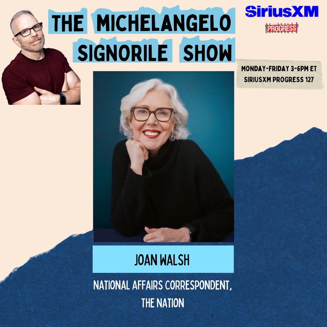 ‼️On Today's @MSignorile Show‼️ @joanwalsh of @thenation weighs in on RFK Jr.s spoiler potential 🔊Listen Here: SiriusXM.us/Signorile 📞Join the Conversation: 866-997-4748