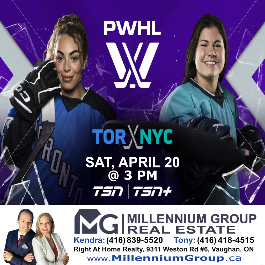 Toronto's next pro championship team won't be the Leafs but the women's hockey team dominating the PWHL. Puck drops 3 PM 🏒

#PWHLAction #TorontoVsNewYorkPWHL #WomenInHockey #KendraCutroneBroker #TonyCutroneRealtor #MillenniumGroupRealEstate #FREEHomeEvaluation #FREEHomeStaging