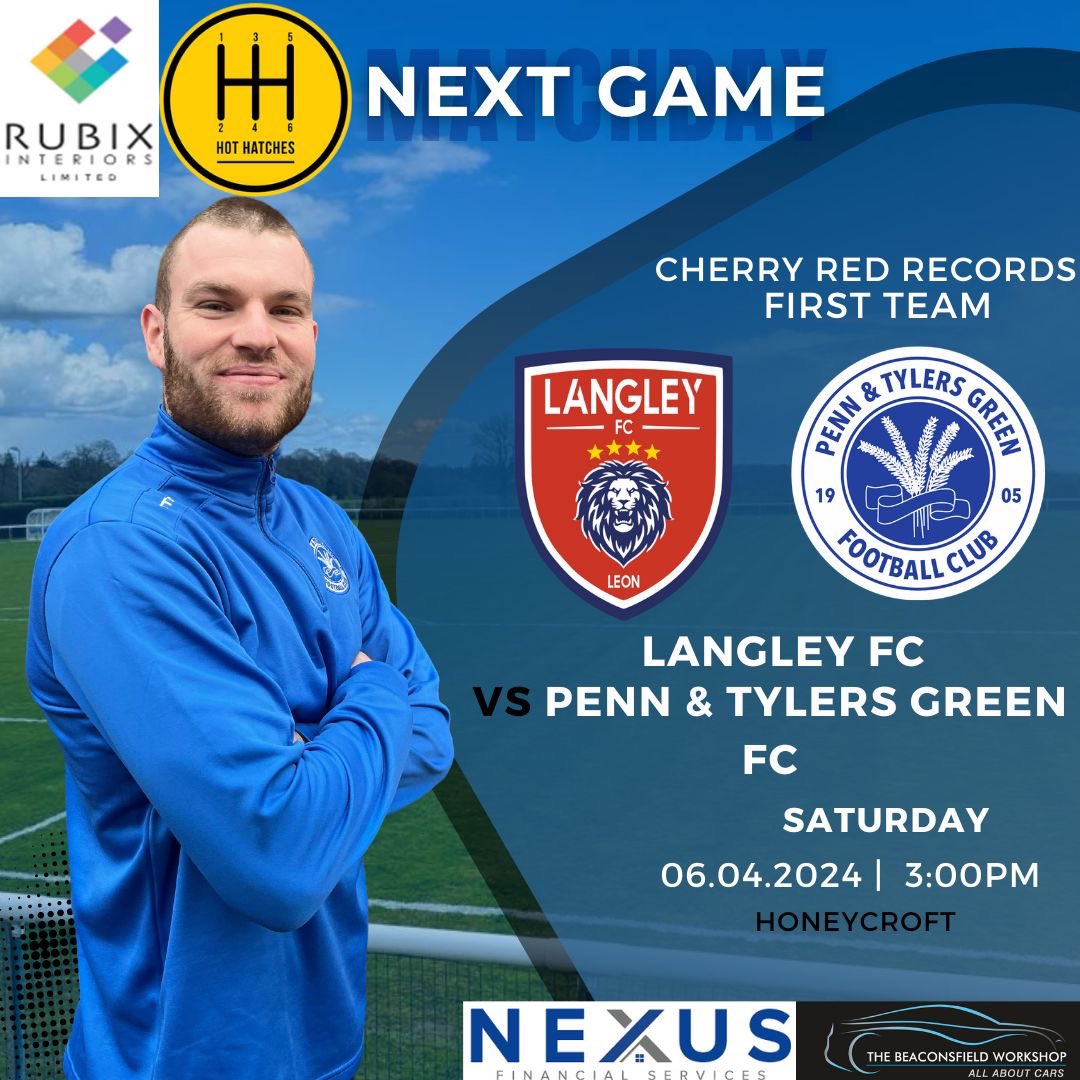 The next game for our First team is against @LangleyFC_ away for a 3:00pm KO ⚽️💙 #wearepenn #pennandtylersgreenfc